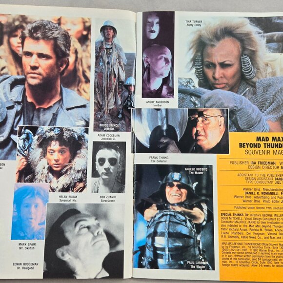 Mad Max Beyond Thunderdome Souvenir Edition Magazine Tina Turner Mel Gibson 1985 - Picture 5 of 6